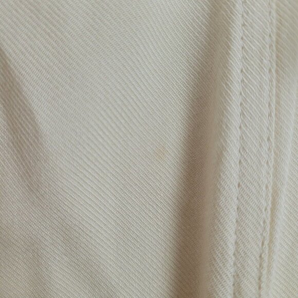 American Rag Sz Small Cream Shacket Lace Detail 3/4 Roll Tab Sleeves Full Zip - Picture 11 of 11